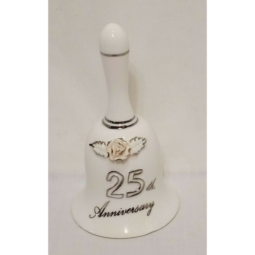 25th Anniversary Rose Bell Vintage 4 1/2" Fine Bone China Treasure Masters